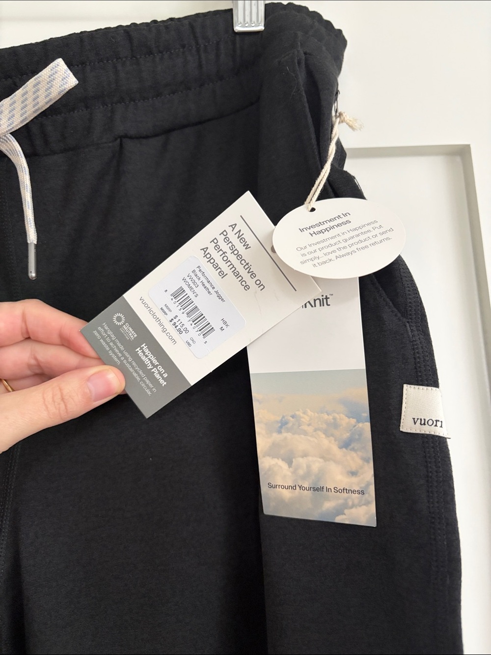 NWT Vuori Performance Jogger - Black Heather - M - Picture 6 of 7